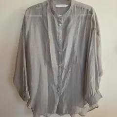 AMERICAN HOLIC 長袖シャツ バンドカラー グレー Mのサムネイル