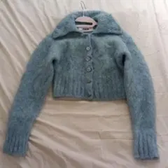 Vequm Emoda モヘア　クロップド　ニット　カーディガン