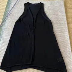 UNIQLO ブラック　ロングニットベスト　L