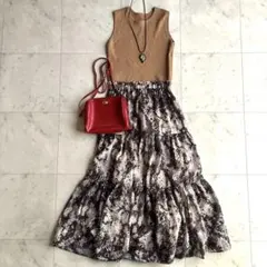 【値引価格コメント欄に】ミラオーウェン リブニットドッキングワンピース 0 茶