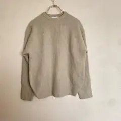 Mila Owen ベージュ リブ編み 長袖セーター 【M】