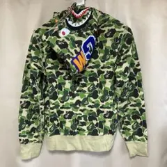A Bathing Ape カモフラージュ シャークフードパーカー M 1st camo green シャーク パーカー Mサイズ shark full zip