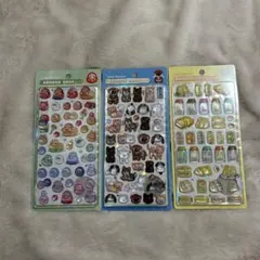 【正規品】ボンボンドロップシール和柄新作 和犬だるまサンドイッチ 3枚セット