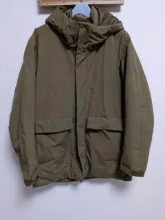 O*l様 ユニクロオリーブ色フード付きダウンジャケットモッズコート