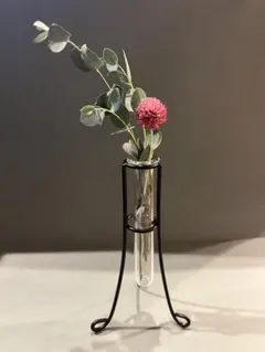 一輪挿し　フラワーベース　ハンドメイド　ガラス