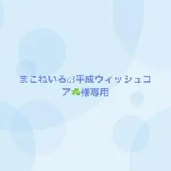まこねいる໒꒱平成ウィッシュコア☘️様専用（3/20まで出品）