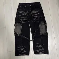 ボンテージ風　カーゴデニム