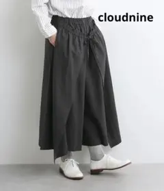 【cloudnine】ラップ布付きワイドパンツ
