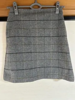 グレー チェック柄 台形スカート　UNIQLO 58㎝