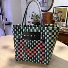 J*☆様 MARNI カラフルチェック かごバッグ - メルカリ