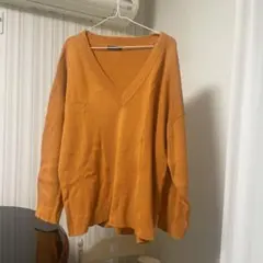 RAGEBLUE オレンジ Vネックニット