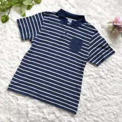 DENIME インディゴブルー　ポロシャツ　サイズMのサムネイル