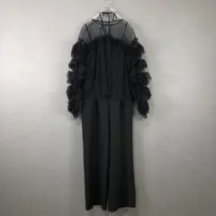 アンドレスド オールインワン×デコラティブチュールトップス L ブラック