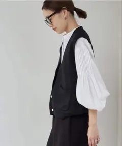 【新品未使用】スローブイエナ　ピンタックバルーンスリーブブラウス　ホワイト