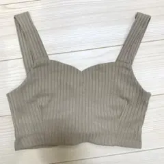 リブ ビスチェ ベージュのサムネイル
