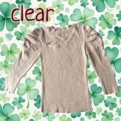clear ニットTシャツ 7分袖 フリーサイズ