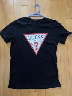 GUESS ブラック Tシャツ トライアングルロゴ
