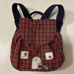 familiar ベビー リュック チェック柄　ファミリアのサムネイル