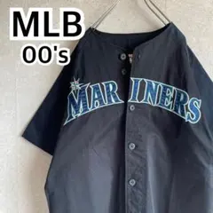 00s MLB シアトル マリナーズ ベースボールシャツ レアカラー Lサイズのサムネイル