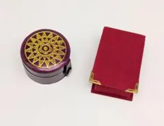 【未使用】Aarong羊革ジュエリーケース＆銀線細工 ローズピンブローチ セット