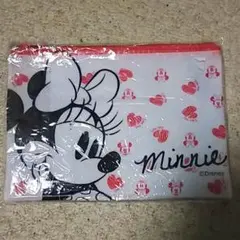 【未使用】ミニーマウス『ミニビニールポーチ』《携帯性抜群！小物入れに最適！》