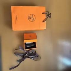 HERMES ショップ袋 小型ボックス リボン付き
