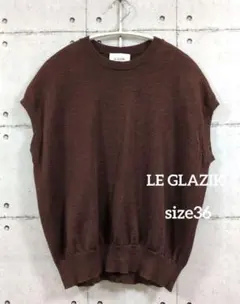 LE GLAZIK ラミー混ノースリーブニットトップスニットのサムネイル