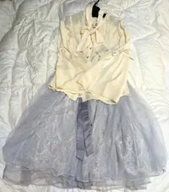eimyistoire バルーンドレス ベージュピンク パーティ フリルパフ 