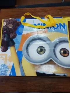 USJ 　ユニバミニオン MINION ショッピングバッグ　ファスナー付き