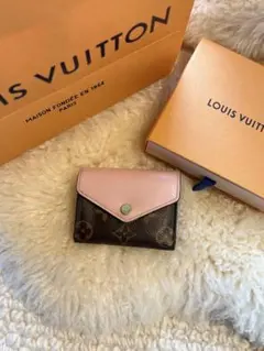 Louis Vuitton 三つ折り財布 ブラウン/ピンク
