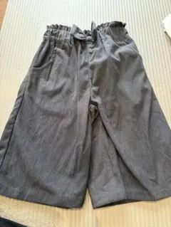 キッズ コーデュロイ ロングワイドパンツ グレー