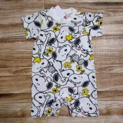 新品 未使用 SNOOPY スヌーピー 半袖 ロンパース 男の子 女の子 80