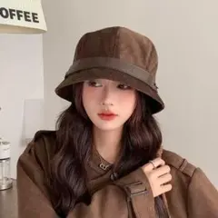 レディース帽子 小顔 効果 秋冬 紫外線対策 多様な装着 ブラウン