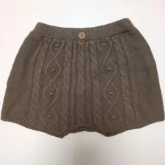 ケーブル編みニットショートパンツ