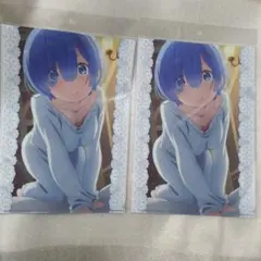Re:ゼロから始める異世界生活 クリアファイル2枚 レム リゼロ アニメ