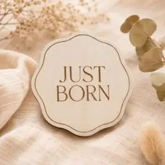 木製 Just Born カード 月齢フォト ジャストボーン　記念日