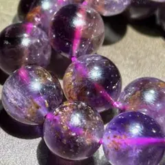 ☆別格高級品！カコクセナイト　イン　アメジスト ブレス　福運大黒秘宝②！神秘