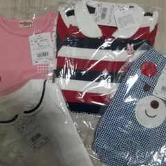 ミキハウスホットビスケッツ新品ワンピース、ブルマ、Tシャツ二枚