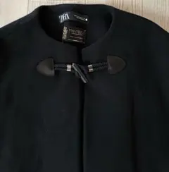 極美品 ZARA MANTECOケープコート XS 黒