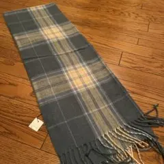 チェック柄マフラー グレー系