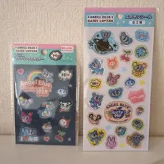 エンジェルブルー エポキシシール デニムファブリックステッカー セット セリア