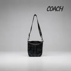 COACH コーチ ショルダーバッグ シグネチャー ブラック レディース斜めがけ