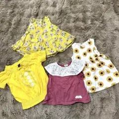 まとめ売り子供服 女の子 80~95サイズ 古着 夏服 暖色系