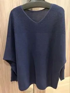 極美品 ラエフ 20周年 2wayニット ドルマン ネイビー ゆったり