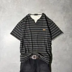 archive striped key neck s/s tee streetのサムネイル