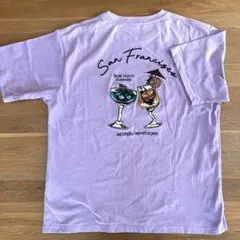 Right-on メンズTシャツ (Ｌ) パープル 背中刺繍入りのサムネイル