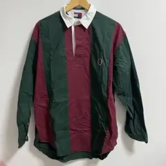 【訳あり安価】90s トミーヒルフィガー/ 刺繍ロゴ / 長袖シャツ