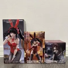 【デアラ】時崎狂三フィギュア3体セット(バニー＆ナイトウェア)