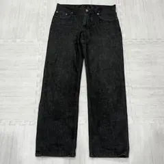 helmut lang 本人期　ヴィンテージ加工　ブラックデニム　31のサムネイル