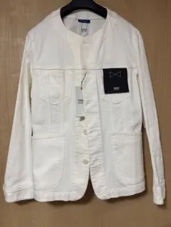 【タグ付き未使用】TAKEO KIKUCHI ノーカラー　デニムジャケットL